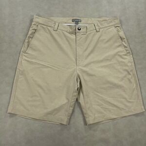 Peter Millar Shorts‎ Mens 36 Tan Crown Sport Performance Golf Lightweight Pocket